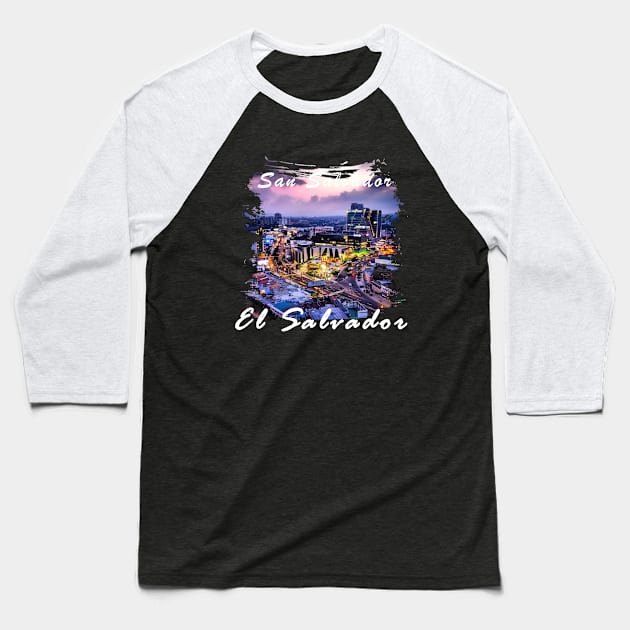 El Salvador, Playa, Mizata, Surf City, El Sunzal, 503, La Paz, Nayik, Bukele, La Libertad, Salvadorian, Sivar, Punta Roca, SV, Laguna, Corazon, El Salvador shirt Baseball T-Shirt by Osmin-Laura